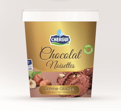 Image de Crème glacée chocolat noisette (500g)